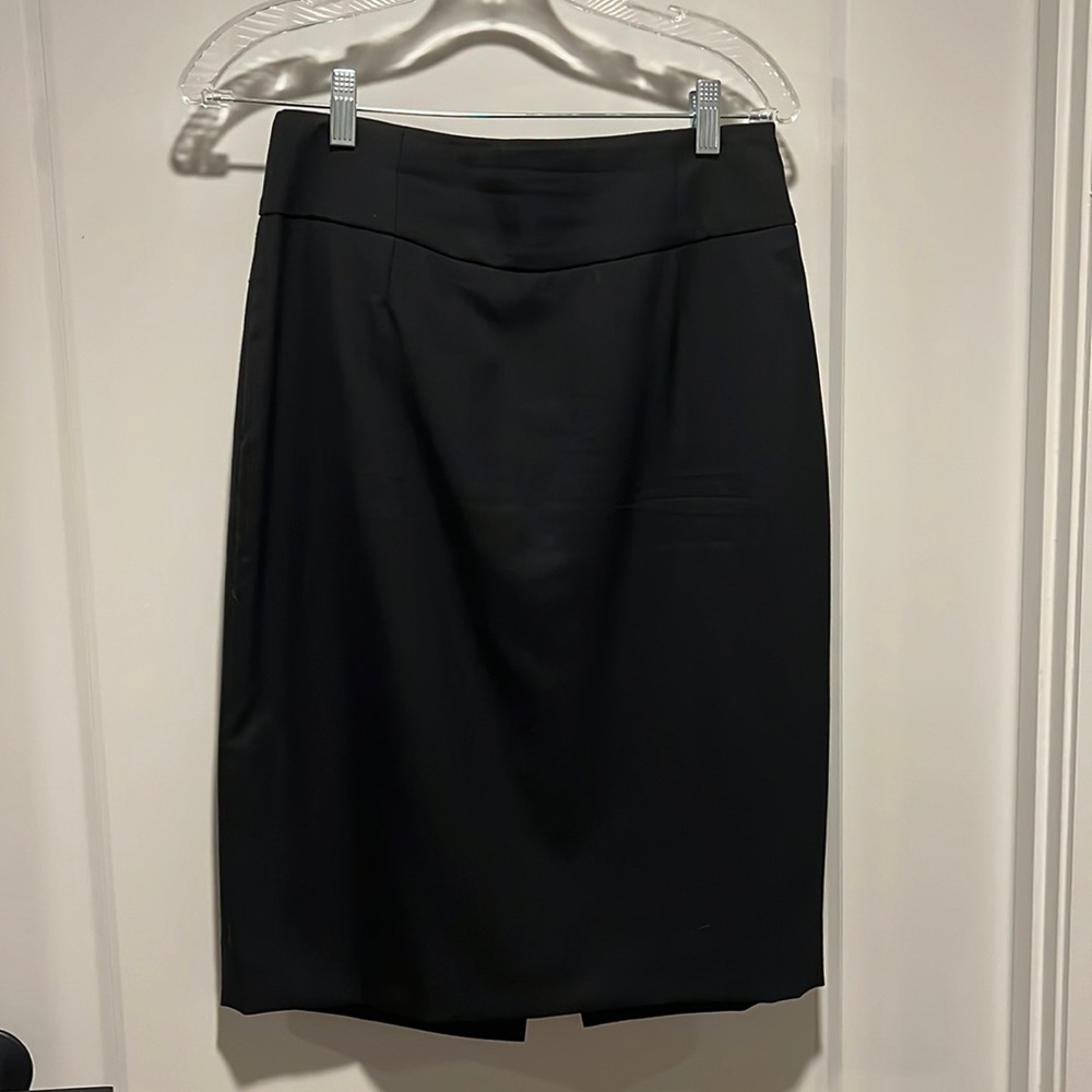 J.Crew Telegraph Pencil Skirt in Super 120s Black Wool